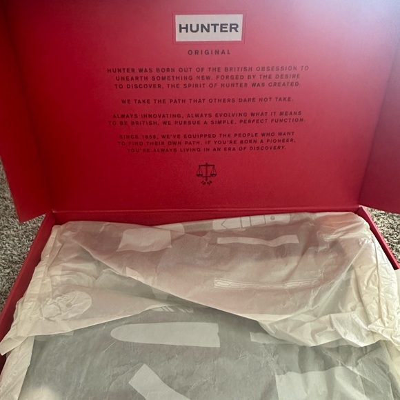 Hunter boots Original Tall Dark Slate Matte Original Rain Boot Size 10 - Picture 3 of 3